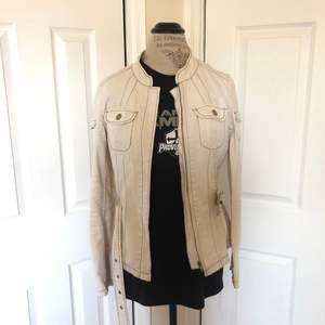 ONLY White Denim Jacket / Coat